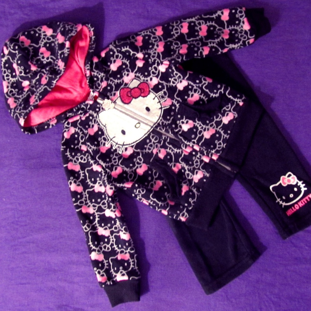 Hello Kitty Hoodie, Sweat Suit Sequins! 12M